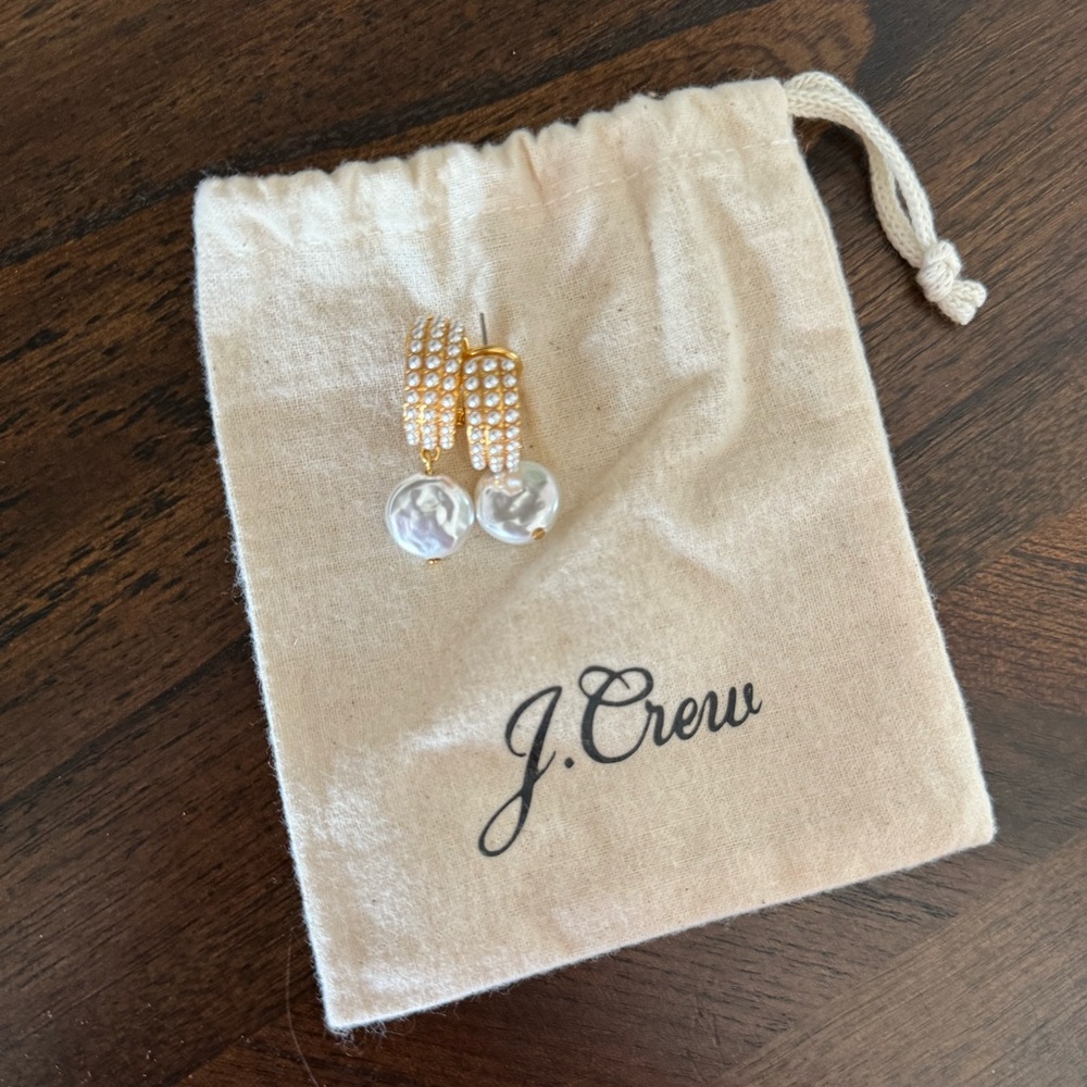 J. Crew freshwater pearl earrings